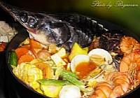 最营养美味的鲟鱼八珍锅的做法